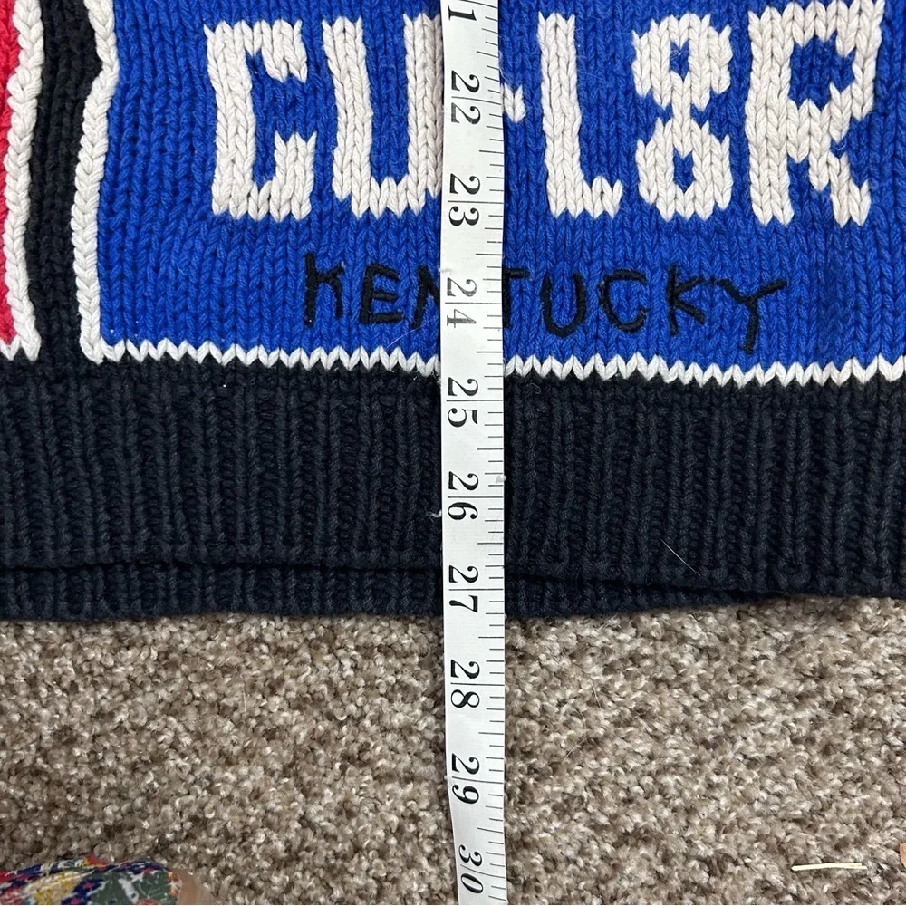 Belle Pointe vintage license plate sweater unisex medium car novelty 80s 90s